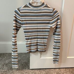 Ultra Flirt Multicolor Striped Turtleneck Sweater